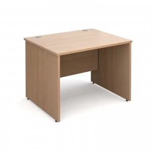 Image of Maestro 25 PL Straight Desk 1000mm x 800mm - Beech Panel Leg Design
