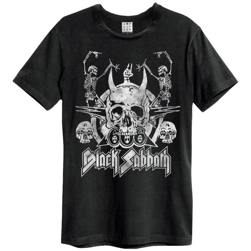Image of Amplified Amplified Men Dancing Skulls Black Sabbath T-Shirt Size: X-Small Black XS Male 5063852060757