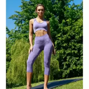 Image of Tombo Ladies/Womens Seamless Cropped Leggings (S/M) (Dark Grey Marl)