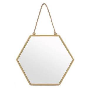 Image of Small Gold Geometric Mirror