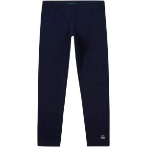 Image of Benetton Girls Solid Colour Leggings - Navy