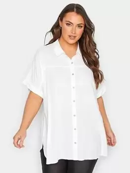 Image of Yours Short Sleeve Shirt White, Size 26-28, Women