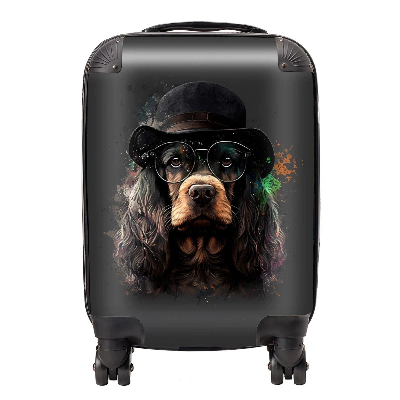 Image of Warren Reed - Designer English Cocker Spaniel Splashart Suitcase Size: Large Multicolor Unisex Large
