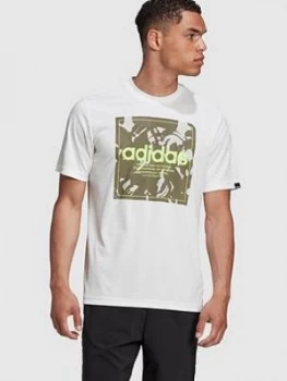 Image of Adidas Camo Box T-Shirt - White