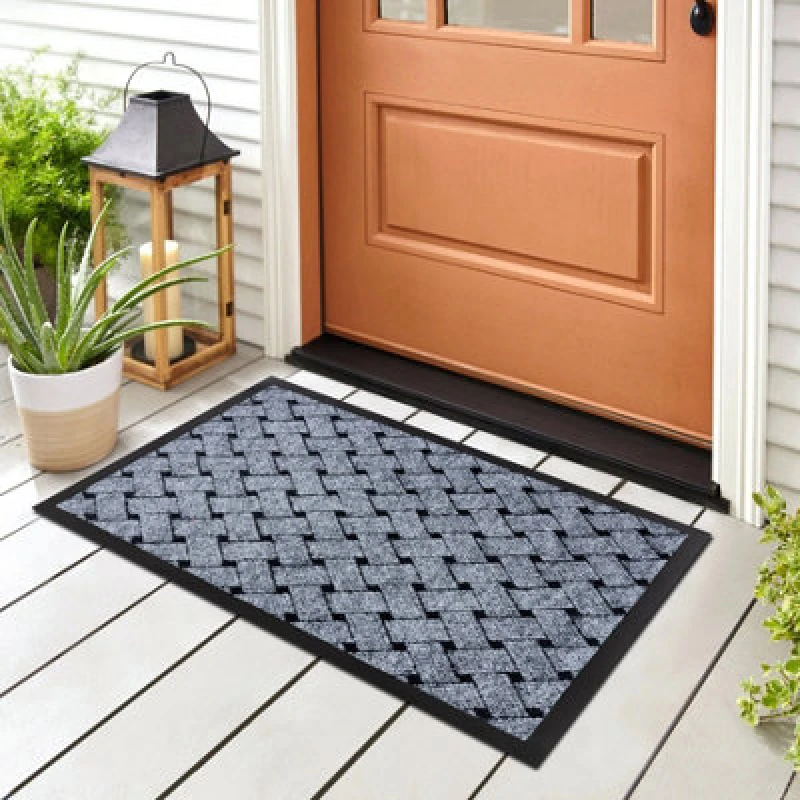 Image of RugsX Doormat Antislip Vectra 0902 Outdoor, Indoor Light Grey 40X60 Cm
