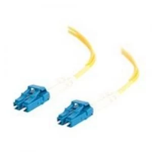 Image of C2G 3m LC-LC 9/125 OS1 Duplex Singlemode PVC Fibre Optic Cable (LSZH) - Yellow