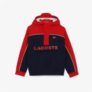 Image of Boys' Lacoste SPORT Water-Repellent Jacket Size 12 yrs Red / Navy Blue
