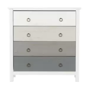 Image of Vermount 4 Drawer Chest White and Grey
