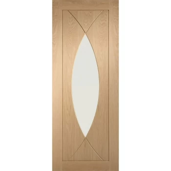 Image of XL Joinery Pesaro Fully Finished Oak Pesaro Clear Glazed Internal Flush Door - 1981mm x 838mm (78 inch x 33 inch)