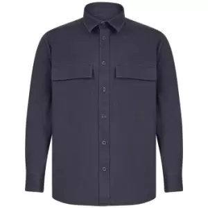 Image of Front Row Unisex Adult Cotton Drill Overshirt (XL) (Navy)