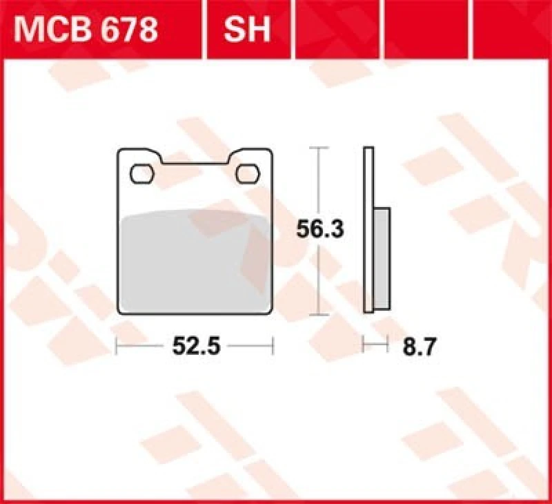 Image of TRW MCB678SH Brake pad set Brake Pad Set,disc brake (402)