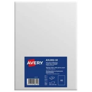 Image of Avery A3 Display Labels Premium Paper Quality Pack of 10 A3L002 10