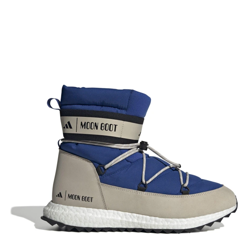 Image of adidas Kids Moonboost High Seasonal Snow Boots Blue/Blue/Blk unisex 3.5 (36)