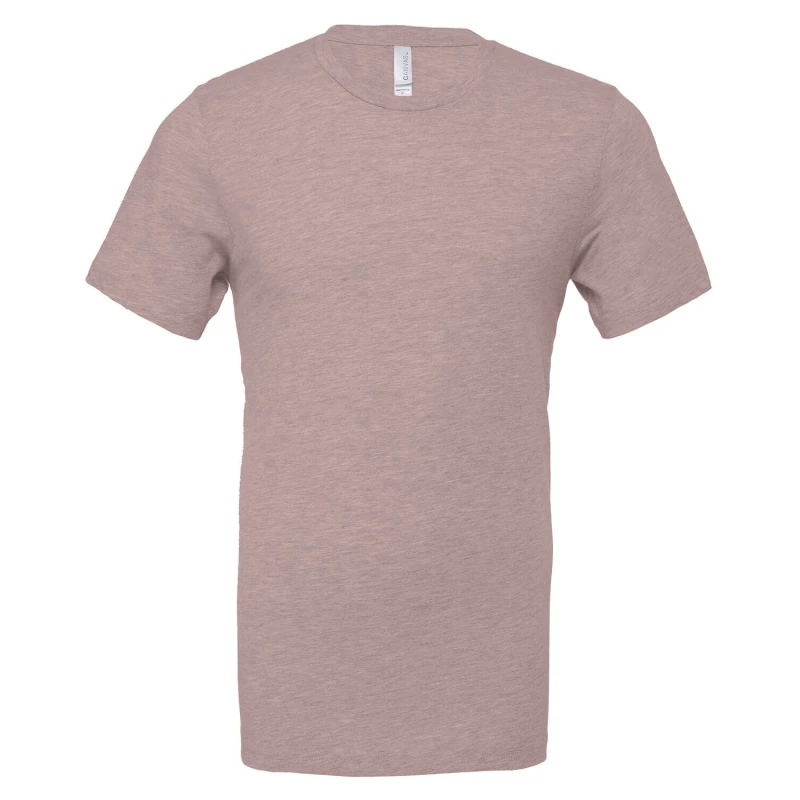 Image of Bella + Canvas Mens Heather Cvc Short Sleeve T-Shirt in Pink Size: XS Pink Male XS