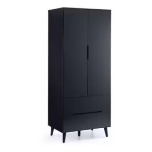 Image of Julian Bowen Alicia Combination Wardrobe Anthracite 2 Door 2 Drawer