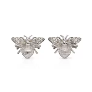 Image of JG Signature 9ct White Gold Bee Earrings