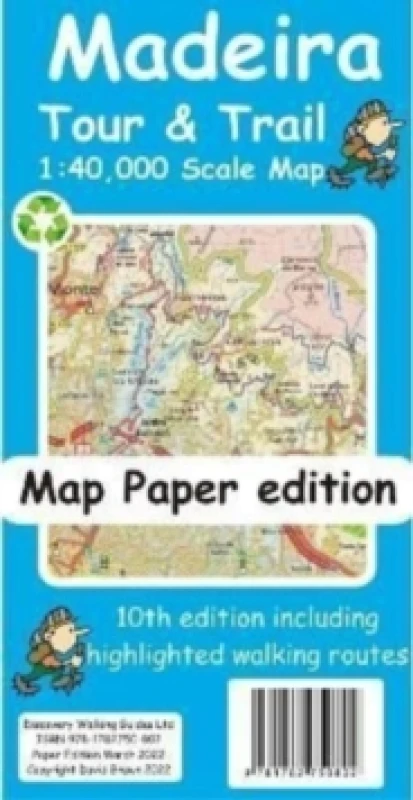 Image of Madeira Tour and Trail Map paper edition Sheet map, folded