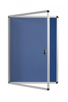 Image of Bi-Office Enclore Blue Felt Lockable Noticeboard 20xA4