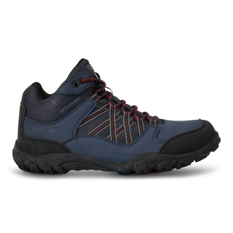 Image of Regatta Regatta Men Edgepoint Waterproof Mid Walking Boots in Dark Navy Size: 9.5 Dark Navy 9.5 Male 5063019671154