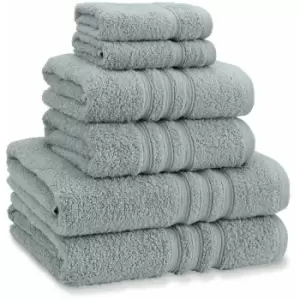 Image of Catherine Lansfield Zero Twist 100% Micro Yarn Cotton 6 Piece Towel Bale, Sage Green