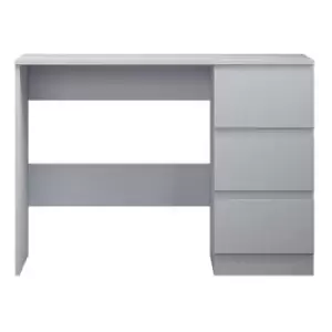Image of Stora Modern 3 Drawer Dressing Table - Matt Grey - Grey