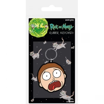 Image of Rick and Morty - Morty Terrified Face Keychain