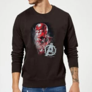 Image of Avengers Endgame Captain America Brushed Sweatshirt - Black - 5XL