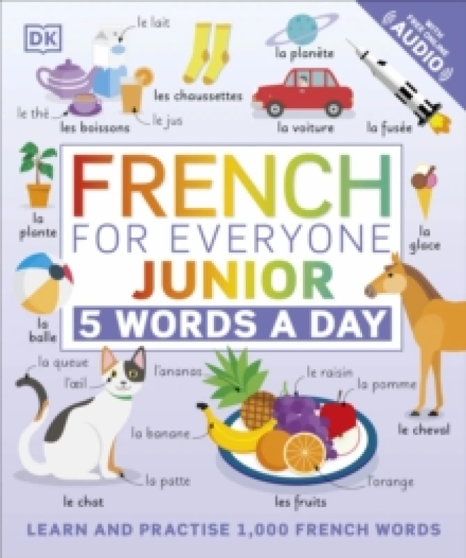 Image of DK French for Everyone Junior 5 Words a Day Book Multi unisex