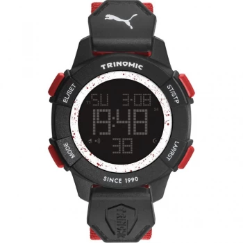 Image of Mens Puma PU91127 TRINOMIC - red white Alarm Chronograph Watch