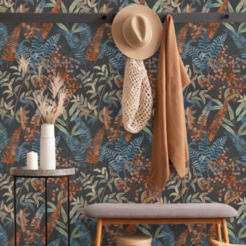 Image of Superfresco Easy Superfresco Easy Temptation Leaves Wallpaper in Terracotta Size: 10000mm_x_520mm Terracotta 10000mm_x_520mm Unisex 5011583666250