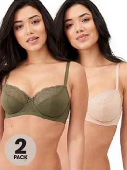 Image of Dorina Curves Faith-2Pp Non Padded Bra - Green