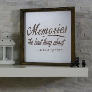 Image of KZM011 Brown White Decorative Framed MDF Painting