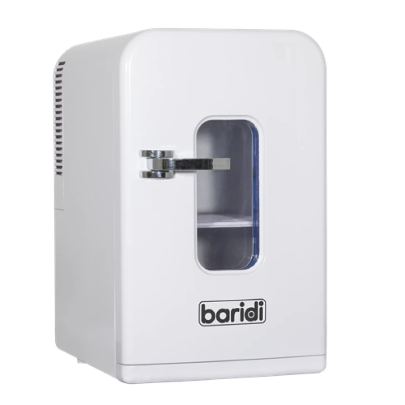Image of Baridi 15L Mini Fridge Cooler & Warmer, 12V/230V, Perfect for Car, Bedroom, Camping, Makeup, White DH94