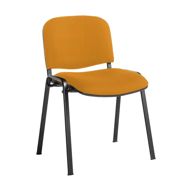 Image of Taurus Stackable Waiting Room Chair with No Arms - Black Frame - Solano Yellow