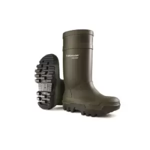 Image of Dunlop C662933 Purofort Thermo + Full Safety Wellington / Womens Boots / Safety Wellingtons (8 UK) (Green)
