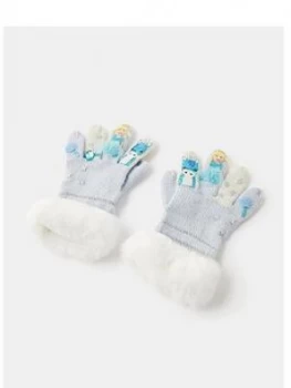 Image of Monsoon Girls Frosted Princess Novelty Gloves - Blue