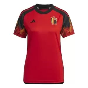 Image of adidas Belgium Home Shirt 2022 2023 Womens - Red