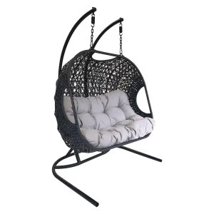 Image of Charles Bentley Double Rattan Swing Chair