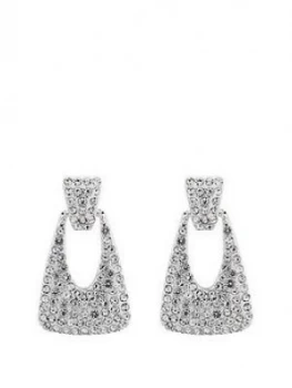 Image of Mood Mood Silver Plated Crystal Pave Triangular Door Knocker