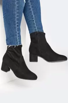 Image of Wide & Extra Wide Fit Stretch Block Heeled Boots
