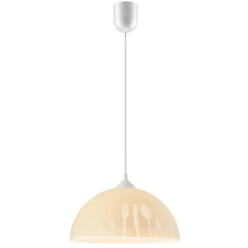 Image of Lamkur Lighting - Dome Pendants Ceiling Light Yellow, 1x E27