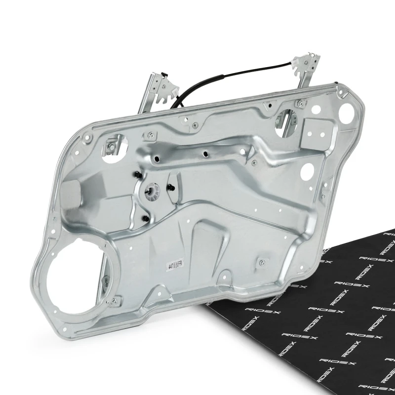 Image of RIDEX 1561W0071 Window regulator Right Front, Operating Mode: Electric, without electric motor, with bolted-on plate Window Winder (1561)