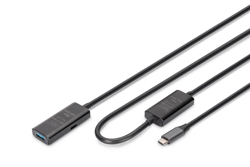Image of Digitus Active USB 3.2 Gen1 5G extension cable. USB-C - USB-A. 10m