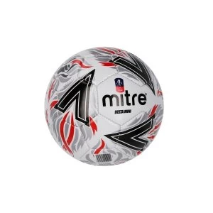 Image of Mitre Delta Mini FA Football White/Black/Red Mini (Size 1)