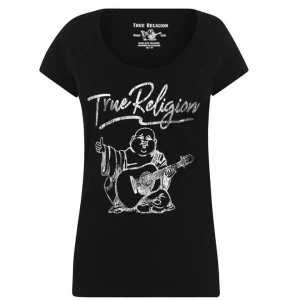 Image of True Religion Buddah V Neck t Shirt - Black 1001