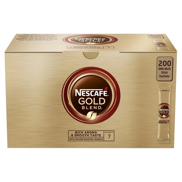 Image of Nescafe Gold Blend One Cup Coffee 200 Sticks