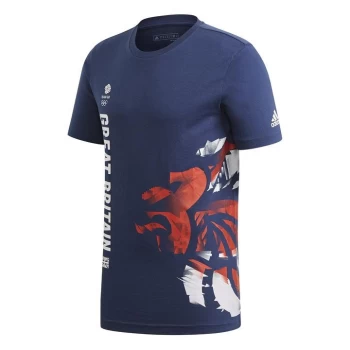 Image of adidas Great Britain Graphic T Shirt Mens - Blue
