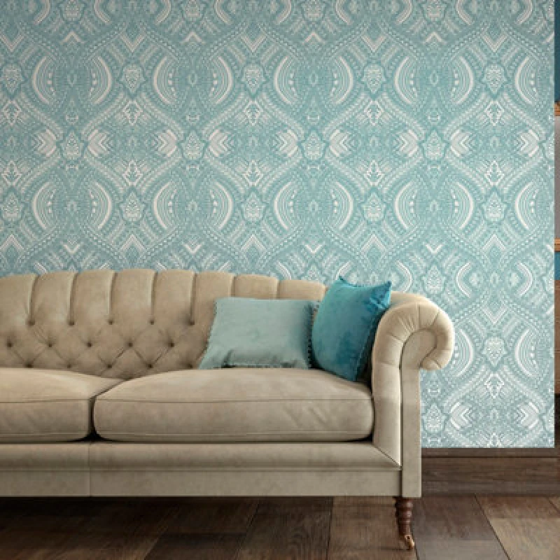 Image of Hoopla Walls Duck Egg Blue Smooth Matt Wallpaper