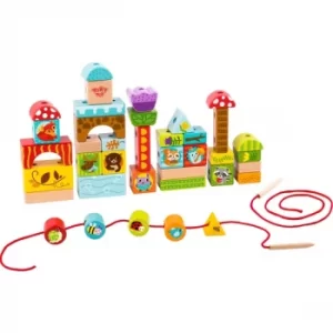 Image of Wooden Lacing Forest Blocks