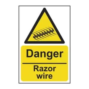 Image of Danger Razor Wire - Sav (200 x 300mm)